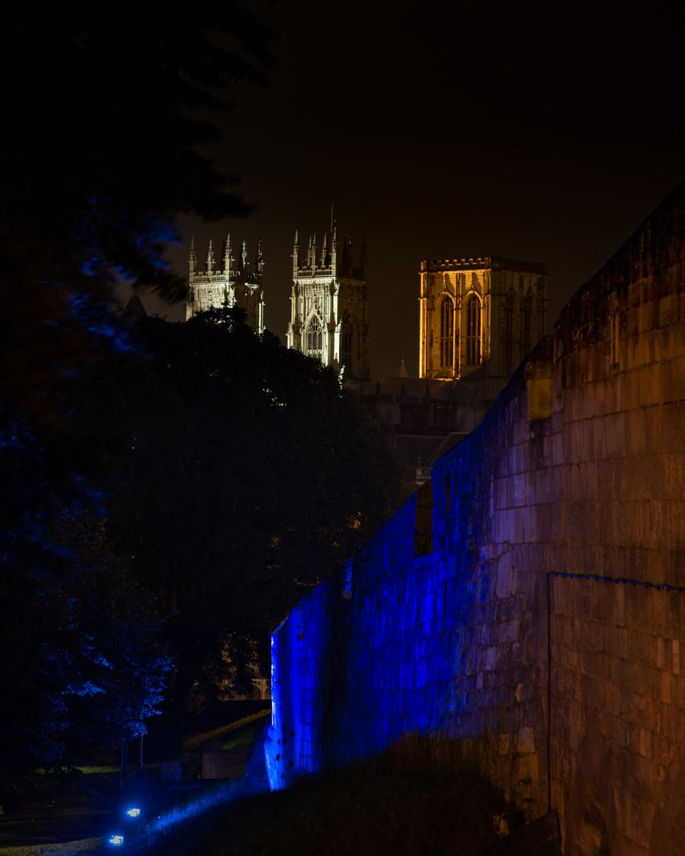 The Bar Walls were turned blue to mark the 72nd birthday of the NHS.

City landmarks including York Hospital and Cliffords Tower, as well as other well known sites around the country, were lit up in blue light.

This image as well as some others were used by York Press.